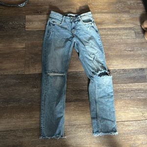 Zara ripped jeans. Straight leg